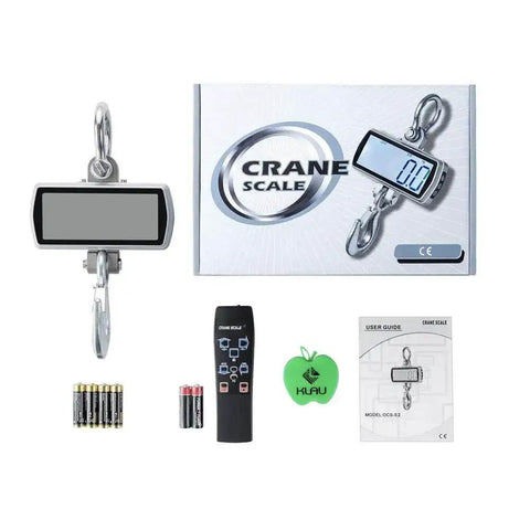 1000kg 2000 Lb Postal Scale Beefed-Up Heavy Duty Crane Scale Industrial Hanging Scale With Touch Key LCD Display And Remote Silver kit