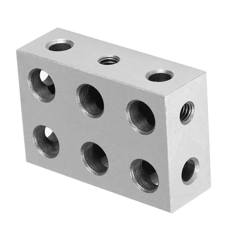 Matched Pair 1 2 3 Machinist Blocks With 11 Holes From TINVHY, precision setup in pro grade hardened tool steel, side view
