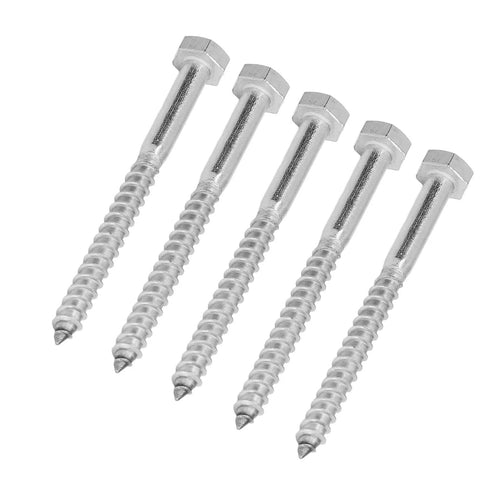 304 Stainless Steel Half Thread Wood Hex Lag Screws Self Tapping For Carpentry High Hardness And Durability DIN571 Standard M6 70mm