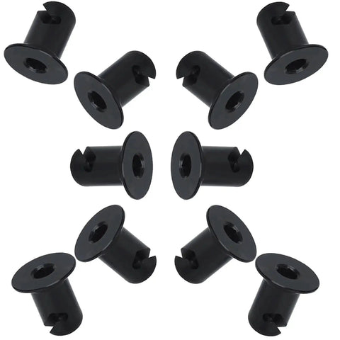 Aluminum Dzus Button Fasteners Set With Flush Allen Head Quarter Turn Seven Sixteen Inch Stem Black Finish 10 Pack For Sheet Metal And Door Panels VPZMT Grip