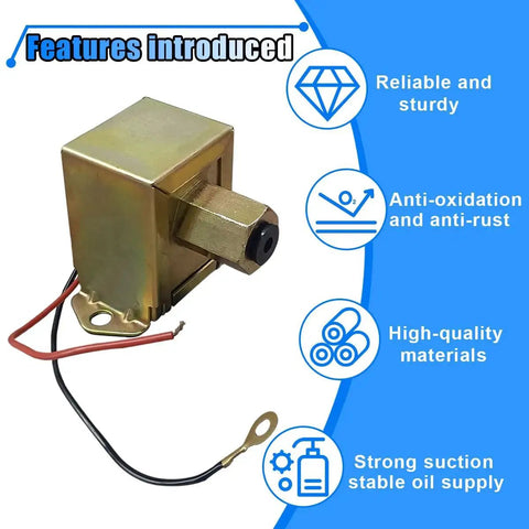 Universal 12V Electric Fuel Pump With Installation Kit For Gasoline Or Diesel Engines Self Priming In Line Or In Tank