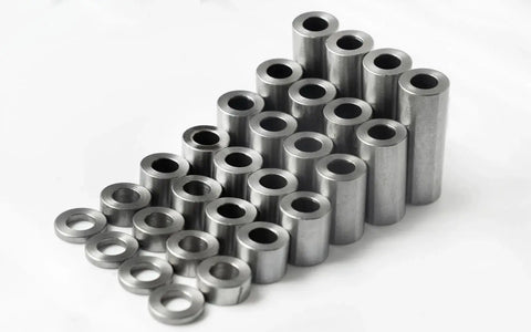 Steel Spacer 1 Inch OD x 1/2 Inch ID Round Unthreaded Standoff Bushing 2 Inch Length 5 Pack for 1/2 or M12 Bolts