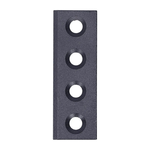 Four Hole Fixation Connector Plate Kit For Sliding Doors Carbon Steel Barn Door Hardware 8x2.7cm Plates Front View