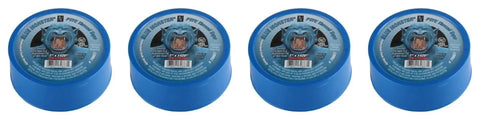 1 Inch PTFE Thread Seal Tape 4 Pack Thick Yet Flexible Blue Plumbers Tape For Leak Proof Pipe Fittings Easy To Apply High Quality Teflon Tape
