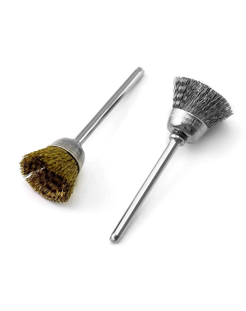 36 Piece Brass And Stainless Steel Wire Brush Polishing Wheel Kit For Rotary Tools For Metal And Wood Finishing Deburring Rust Removal Grinding And Smoothing Surfaces QWORK