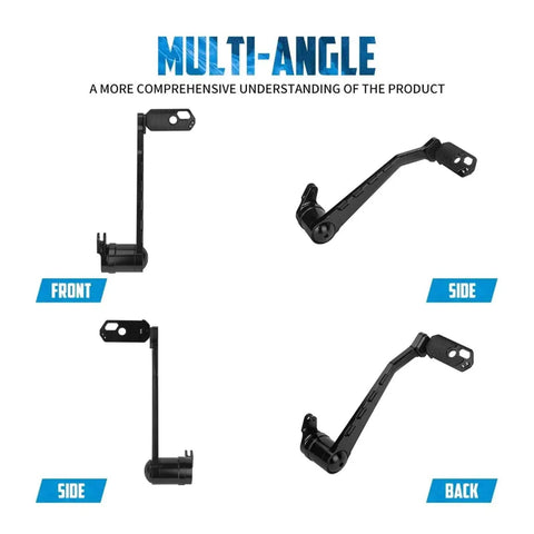 Multi-angle views of Yellow Floorboards Footpeg Shifter Brake Lever Kit For 14 Up Driver And Passenger Footrests Set Easy Install Durable ABS Construction