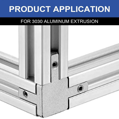 12 Piece 3030 3 Way Corner Brackets For Aluminum Extrusion installed in frame