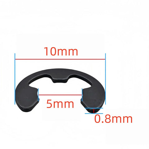 M5 E Clip Retaining Ring Set For 5mm Shafts External Circlip Snap Ring Washers Carbon Steel Black Oxide 300 Pieces