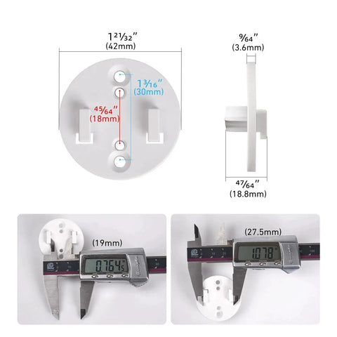 Two Pack White Adapter Plates For Electric Blind Motors Easy Install Mounting Plates Compatible With Rollease Skyline And R Series Brackets