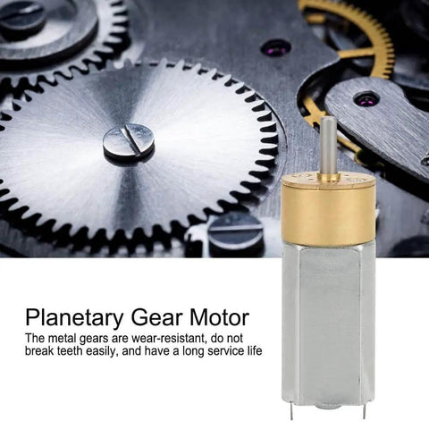 DC 12V Mini Planetary Gearbox Motor With All Brass Reducer, All Metal Construction, High Torque, Low Noise, Micro Speed Reduction Gearbox