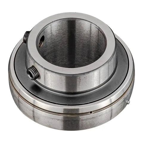 Close-up of Three Quarters Of An Inch Set Screw Mounted Pillow Block Bearing in 52100 alloy steel with cast iron housing for industrial machinery