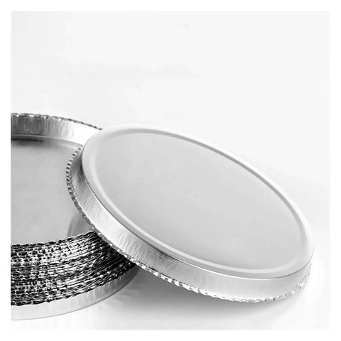 Disposable Aluminum Foil Weighing Pan For Laboratory Moisture Analysis, 90Mm Diameter, Box Of 50, shiny surface view
