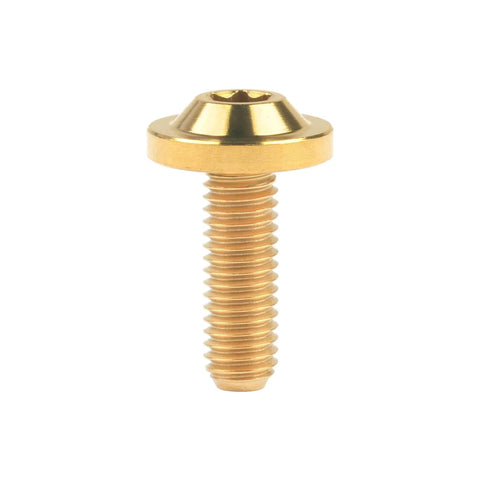 Beefy Titanium M5x15mm Torx Head Bolt Set Gold For Bicycle And Motorcycle Built Tough With Grade 5 6AL 4V Titanium Alloy