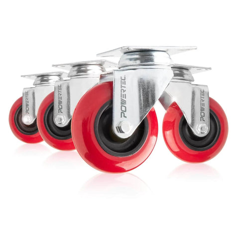 3 Inch Swivel Caster Wheels Set Of 4 With Heavy Duty Plate Casters And Polyurethane Tires 640 Lb Total Capacity
