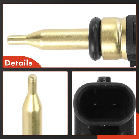 Close-up details of Temperature Sensor Replacement For Jeep Grand Cherokee 2017-2021 And Wrangler 2018-2021, brass finish.