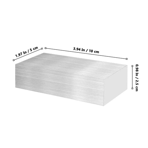 Diagram of Eight Piece 6061 Aluminum Bar Block Set 4 By 2 By 1 Inches Heavy Duty Solid Stock For Industrial Milling And Fabrication