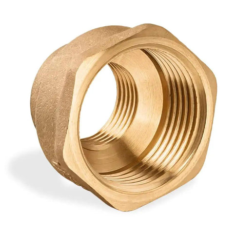 Brass Reducing Coupling One Half Inch Female To One Inch Female NPT Threaded Reducer Pipe Fitting Half Inch By One Inch Easy Install