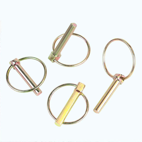 Heavy Duty Three Eighths By One And Three Quarters Inch Locking Trailer Gate Pin Set Built Tough With Zinc Plated Hitch Pins