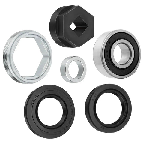 Steering Stem Bearing Seal Holder Nut And Tool Kit For ATV Models Banshee 350 YFZ350 1987 2006 with components displayed