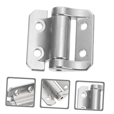 Heavy Duty Thickened Cabinet Door Hinge With High Load Bearing For Heavy Doors, Easy Installation And Smooth Close, shown in silver metal