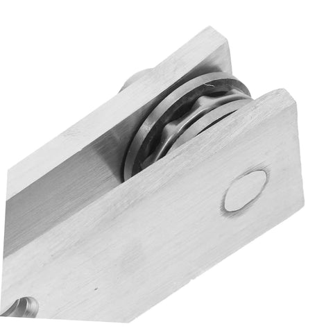 Close-up of Hidden 360 Degree Door Hinge For Secret Bookcase Doors, Heavy Duty Concealed Pivot In Stainless Steel