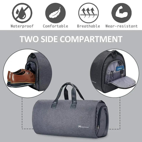 2 In 1 Convertible Garment Bag And Duffel For Travel With Shoulder Strap Modoker Carry On Hanging Suitcase Bag For Men And Women