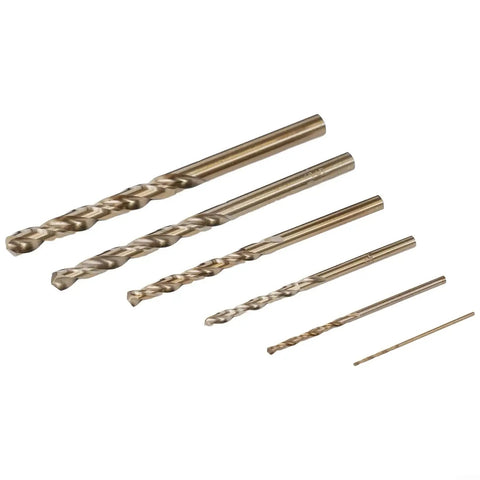 Six Piece Cobalt Drill Bits Set For Stainless Steel And Hardened Metals HSS 135 Degree Split Point Round Shank 6mm Built Tough