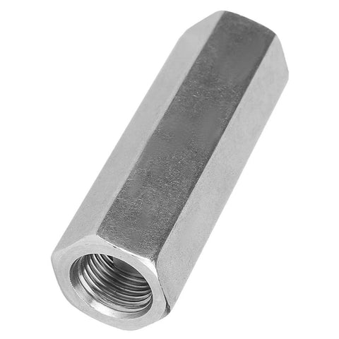 Stainless steel hex air check valve with BSPP female thread, 1/4 inch, for gas, oil, and water piping.