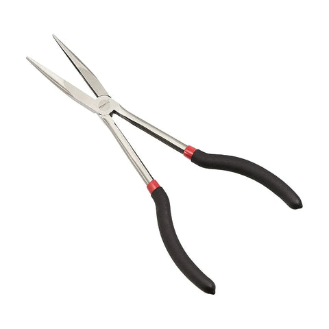 Extra Long Reach Needle Nose Pliers Set For Tight Spaces Three Piece Versatile Workhorse Tool Kit With 90 Degree 45 Degree And Straight Tips For Precision Gripping Of Small Parts In Narrow Openings Black Finish