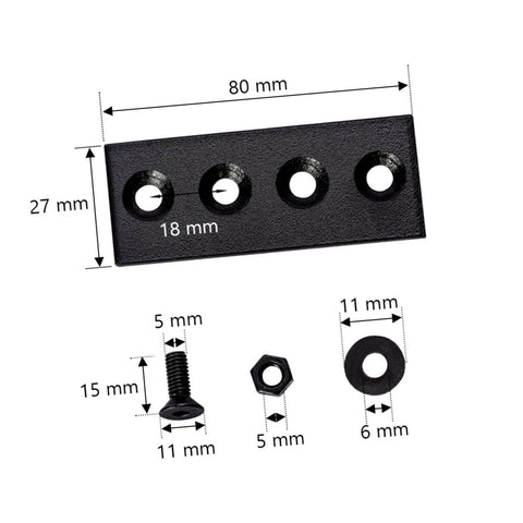 Track Connecting Plates For Barn Door Hardware Two Pack No Sweat Easy Install Carbon Steel Flat Mending Plates Bracket Connectors