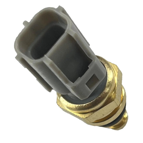 Engine Coolant Temperature Sensor For Ford C Max Contour EcoSport Edge Escape Escort Explorer Explorer Sport Trac Fiesta Five F Series And More IL2Z12A648AA Direct Fit Replacement For An Easy Install showing side view with connector and brass fitting.