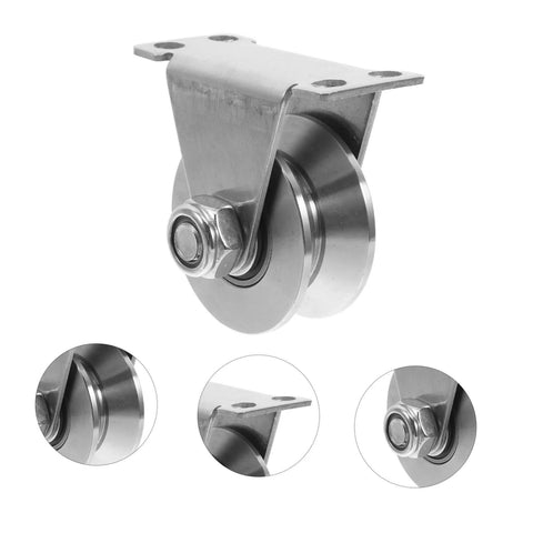 2 Pack Stainless Steel Pulley Track Wheel Set For Sliding Gate Guide Roller, Heavy Duty Track Pulley For Sliding Doors
