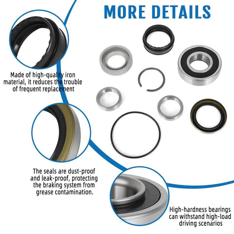 Rear Wheel Bearing And Seal Kit For Toyota Tacoma And Tundra 2000-2006 Wheel Hub Assembly Replacement Set OEM Quality components close-up