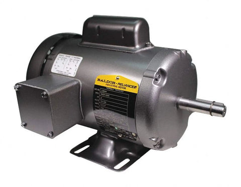 1/2 HP TEFC Electric Motor, 1725 RPM, 115/230V Single-Phase Capacitor-Start, 56 Frame, Rigid Base, side view