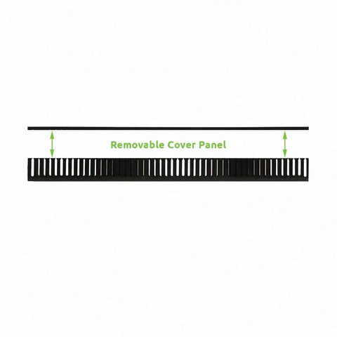 One Channel Steel Vertical Cable Manager With Plastic Tray Mount Buttons, 68 Inch Duct Organizer For 19 Inch Racks, Snap Hinge Cable Tray Cover, Lightweight And Easy To Install, Keeps Cables Neat And Accessible