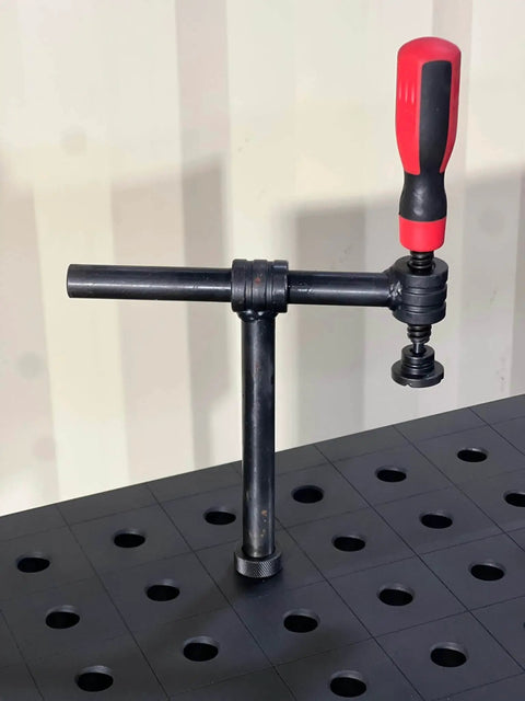 180 Degree Welding Fixture Screw Clamps For Five Eighth Inch Tables Two Pack Tough As Nails Heavy Duty Solid Steel Hold Down
