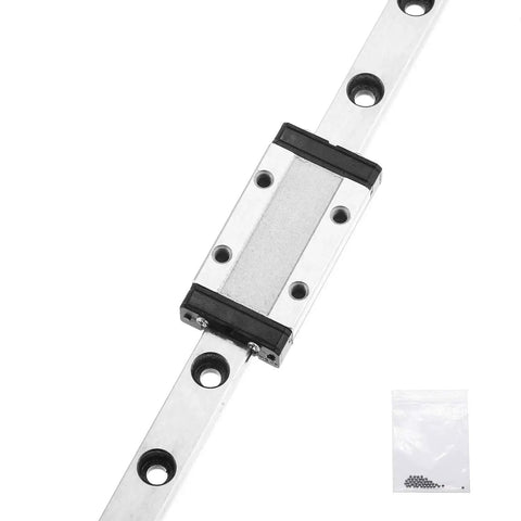 300mm MGN9 Linear Sliding Rail Guide with MGN9H Carriage Block for 3D Printers and CNC Machines, smooth bearing steel rails