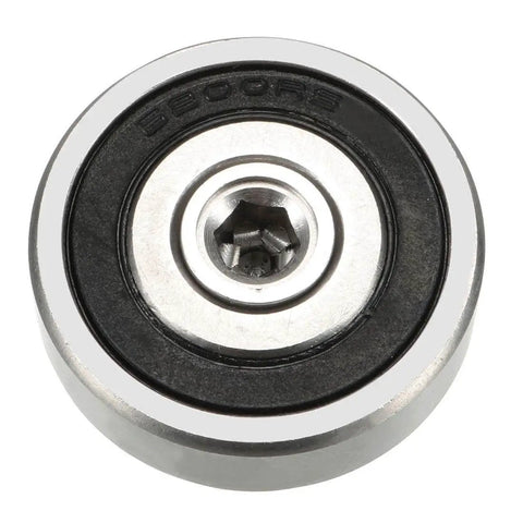 Bearing Roller With Threaded Rod 30x9mm M8x12mm For Sliding Door Track Guide, POM Wheel And Stainless Steel Rod, front view