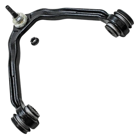 Detroit Axle front upper control arm, black steel with ball joint and bushings for AWD suspension.