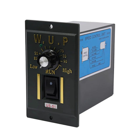 Speed controller for AC 110V Worm Gear Reducer Motor With Speed Controller For CNC Machines And Industrial Equipment, black casing.