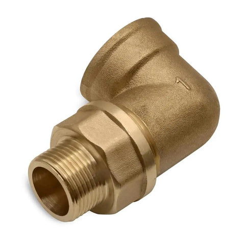 Brass Adapter Three Quarters Inch Male To One Inch Female NPT Pipe Fitting Corrosion Resistant High Temperature Safe Reliable Brass Connection