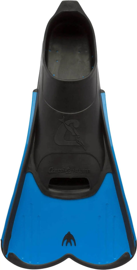 Ultra Light Fins For Pool Training And Snorkeling, Short Blade For Quick, Effortless Kicks, Super Lightweight Swim Fins in Bright Blue, Size 43/44