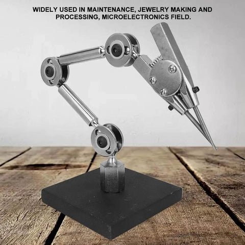 Heavy Duty Jewelry Welding Fixture Table Clip Clamp For Soldering And Repairing Sturdy Work Clamp on wooden surface