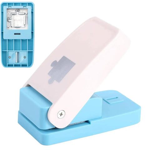1 Inch Puzzle Hole Puncher For DIY Jigsaw Crafts Portable Cardboard Cutter with visible punch shape and compact design