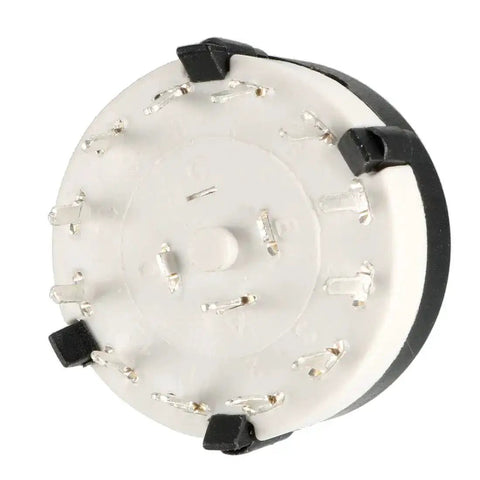 Bottom view of 12 Position Rotary Switch Selector 1 Pole 12 Throw Band Channel Single Deck Pack Of 2 with 9mm mounting hole