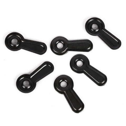 Black metal turn button fasteners, part of 300 Turn Button Fasteners With 300 Screws For Picture Frames And Craft Projects.