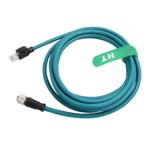 M12 A Coding 8 Pin Female To RJ45 Cat7e Patch Cable 2 Meter For Industrial Automation with waterproof rugged connectors