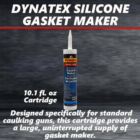 Dynatex Blue RTV Silicone Gasket Maker Cartridge 10.1 fl oz for automotive and machinery high temperature use
