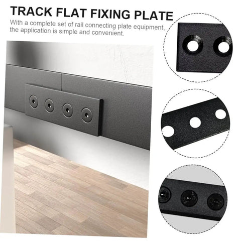 Heavy Duty Metal Track Connector Flat Plate For Barn Door Brackets Pro Grade Easy Install Seamless Joining Stable Track Mounting