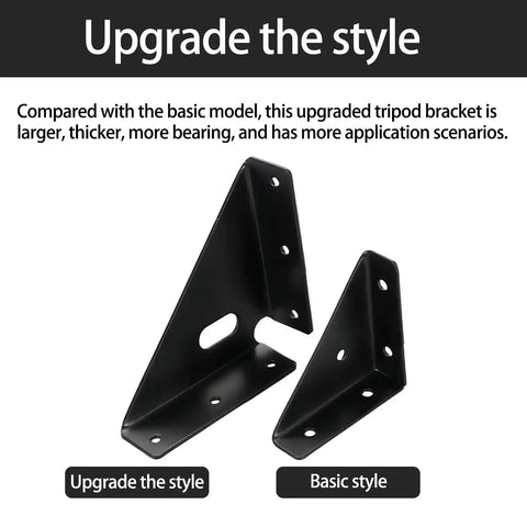 Set Of 4 Beefy Heavy Duty Gusset Joints For Furniture And Shelves With Trapezoid Corner Braces And Bracket Fasteners